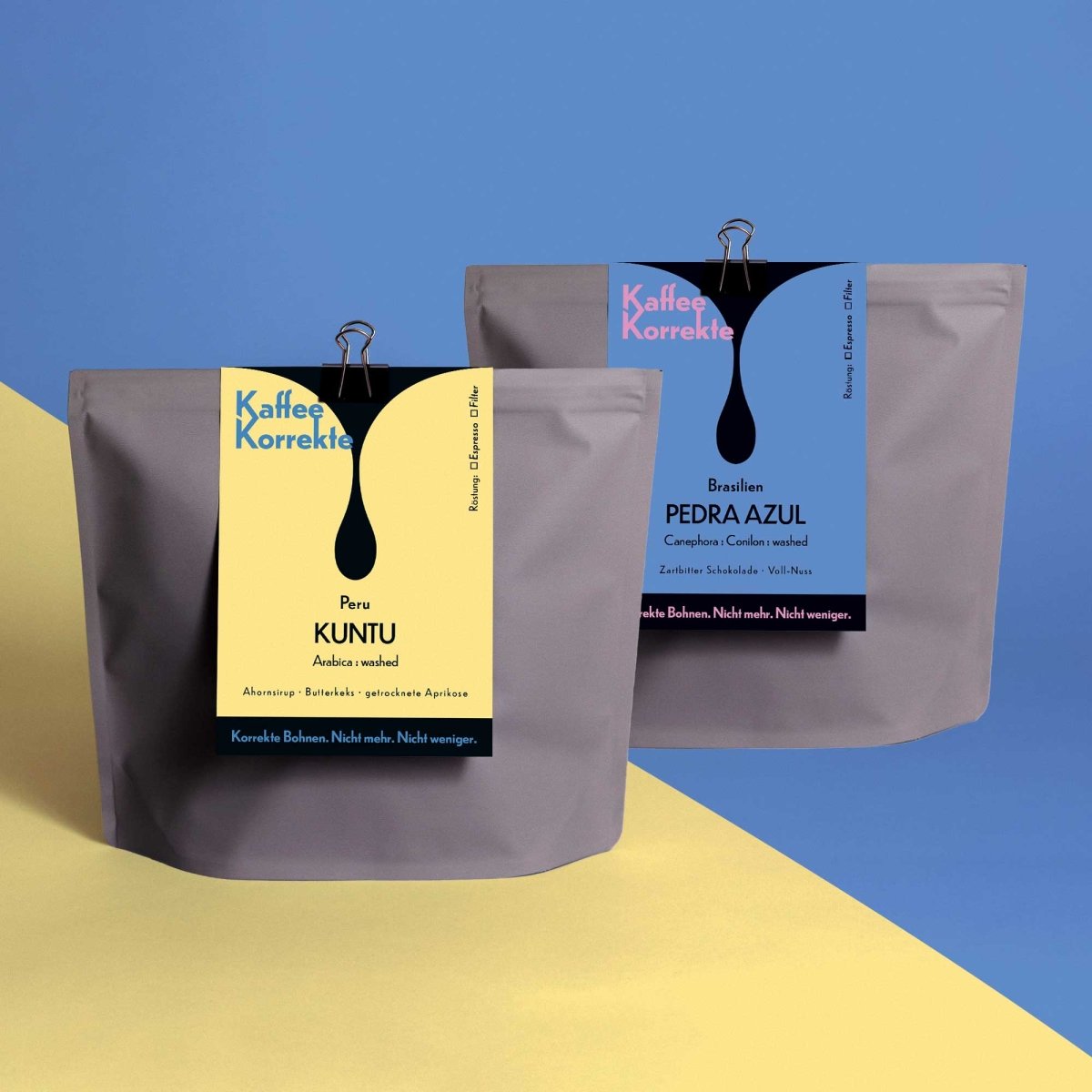 PROBIERPAKET Vollautomat: KUNTU + PEDRA AZUL - Kaffee Korrekte